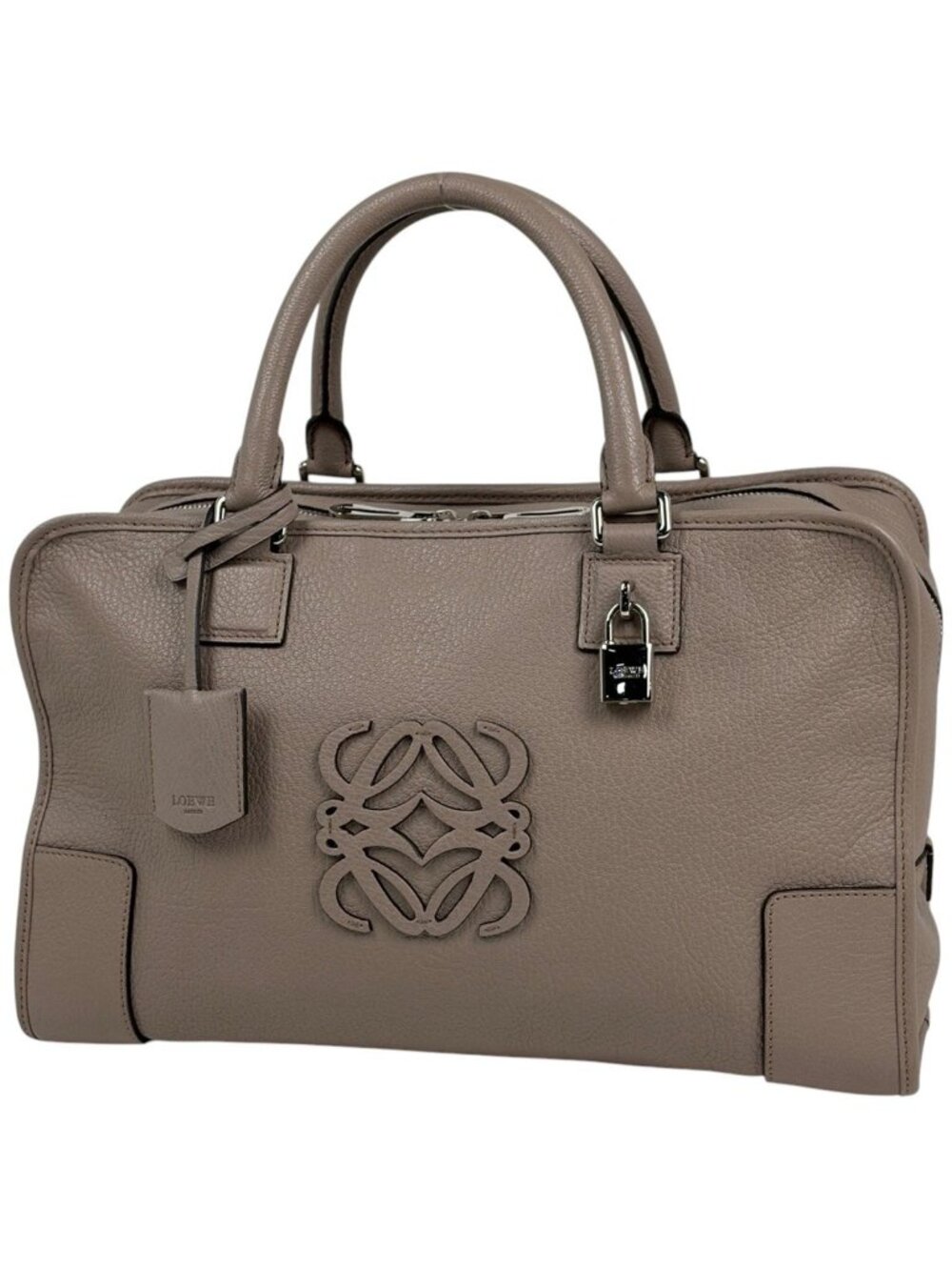 Loewe Amazona 36 Anagram Leather Gray Ju Handbag